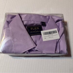 Flex Mens Luxury Collection Button Down Shirt Lilac Purple Sz M Long Sleeve NIP